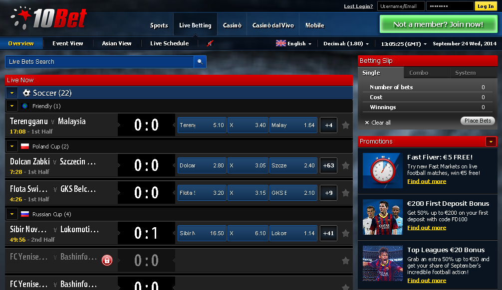 10bet apuestas en directo